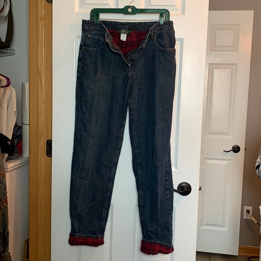 Woolrich flannel lined womens jeans. So warm and excellent quality. Size 10